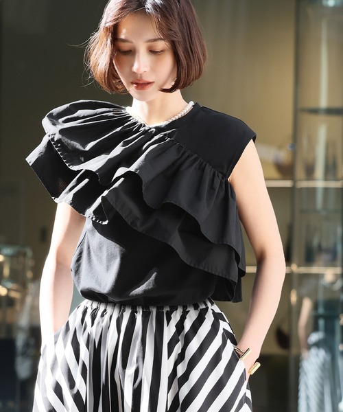 2025フリル袖カットソー Vin｜フリルスリーブカットソー | Rakuten Fashion(楽天