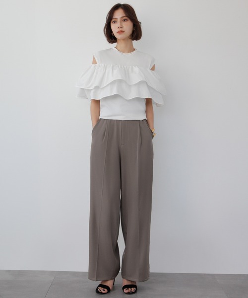 2025フリル袖カットソー Vin｜フリルスリーブカットソー | Rakuten Fashion(楽天