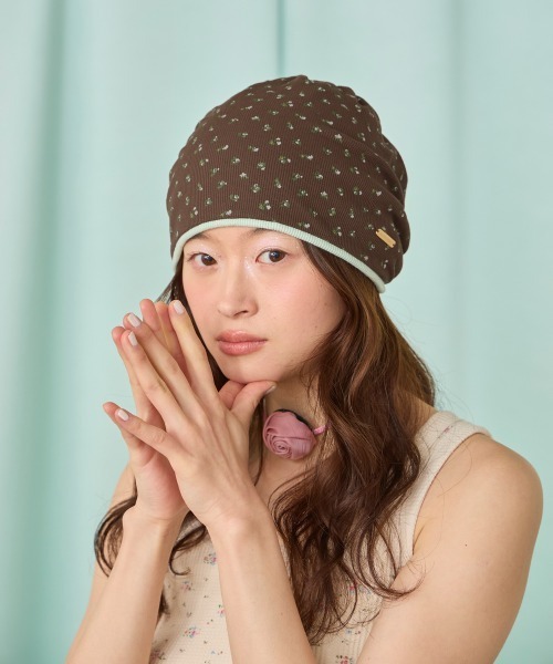 kaorinomori(カオリノモリ)の「kaorinomori シェルビーニー / カオリノモリ(ニットキャップ/ビーニー・レディース・グレー/チョコ/ホワイト・FREE)」の3枚目の写真