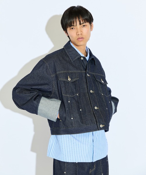 Lui's（ルイス）の「【Neucon/ニューコン】ガンフラップオーバサイズストライプシャツ（シャツ/ブラウス・メンズ・サックスブルー/ホワイト・2/1）」の10枚目の写真