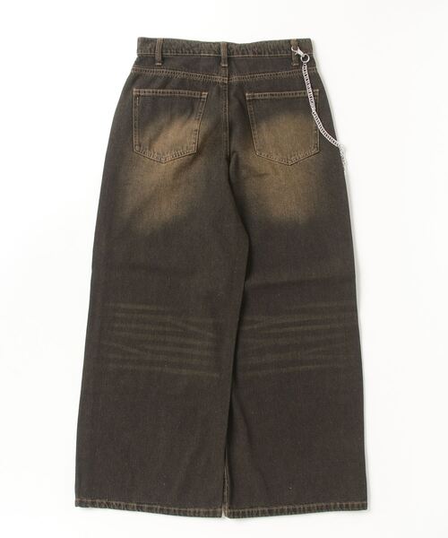 Magine(マージン)の「【SELECT】IR:WALLET CHAIN 10.5oz OVER DYED DENIM/ウォレットコード チェーン付き オーバー ダイ デニムパンツ(デニムパンツ・メンズ・ネイビー/ブラック・L/M)」の3枚目の写真