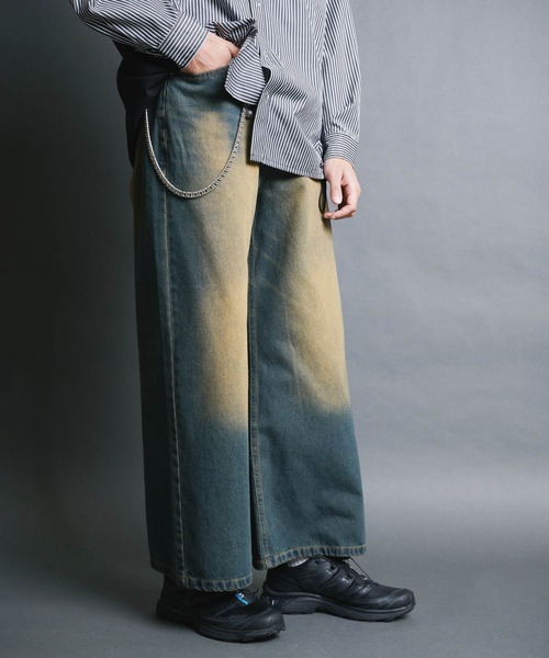 Magine(マージン)の「【SELECT】IR:WALLET CHAIN 10.5oz OVER DYED DENIM/ウォレットコード チェーン付き オーバー ダイ デニムパンツ(デニムパンツ・メンズ・ネイビー/ブラック・L/M)」の21枚目の写真