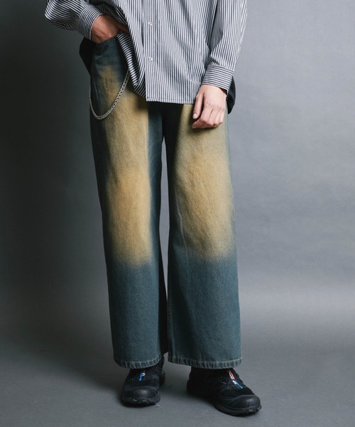 Magine(マージン)の「【SELECT】IR:WALLET CHAIN 10.5oz OVER DYED DENIM/ウォレットコード チェーン付き オーバー ダイ デニムパンツ(デニムパンツ・メンズ・ネイビー/ブラック・L/M)」の8枚目の写真