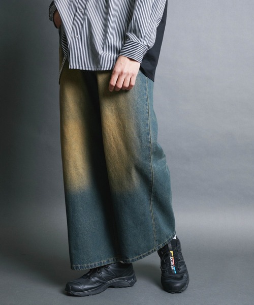 Magine(マージン)の「【SELECT】IR:WALLET CHAIN 10.5oz OVER DYED DENIM/ウォレットコード チェーン付き オーバー ダイ デニムパンツ(デニムパンツ・メンズ・ネイビー/ブラック・L/M)」の10枚目の写真