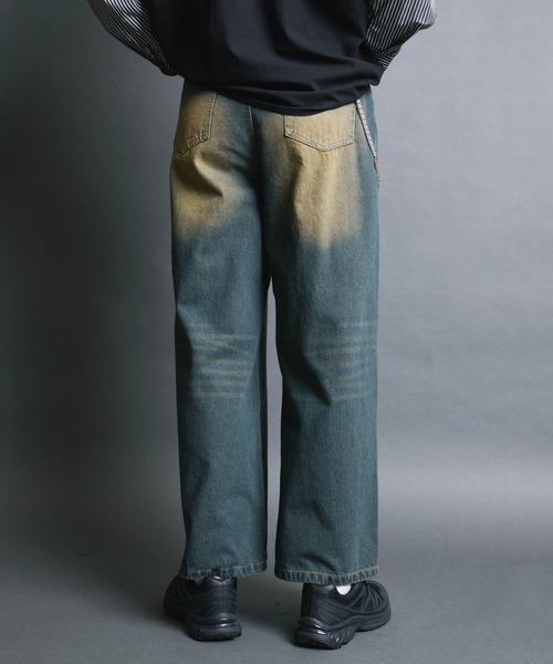 Magine(マージン)の「【SELECT】IR:WALLET CHAIN 10.5oz OVER DYED DENIM/ウォレットコード チェーン付き オーバー ダイ デニムパンツ(デニムパンツ・メンズ・ネイビー/ブラック・L/M)」の11枚目の写真