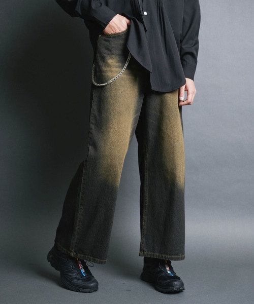 Magine(マージン)の「【SELECT】IR:WALLET CHAIN 10.5oz OVER DYED DENIM/ウォレットコード チェーン付き オーバー ダイ デニムパンツ(デニムパンツ・メンズ・ネイビー/ブラック・L/M)」の14枚目の写真