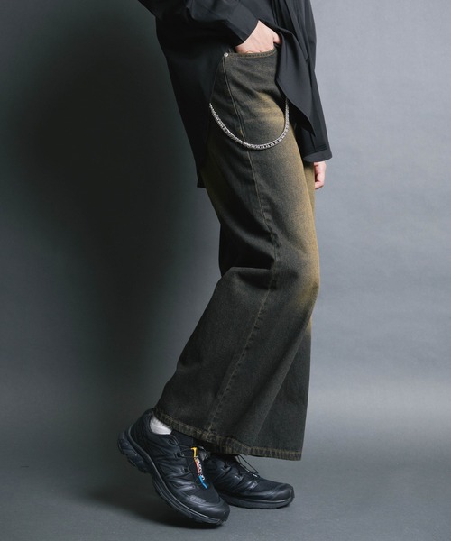 Magine(マージン)の「【SELECT】IR:WALLET CHAIN 10.5oz OVER DYED DENIM/ウォレットコード チェーン付き オーバー ダイ デニムパンツ(デニムパンツ・メンズ・ネイビー/ブラック・L/M)」の16枚目の写真