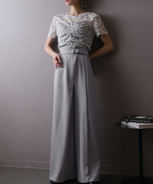 Doula Doula(ドゥーラドゥーラ)の「ハカマタックワイドパンツ(その他パンツ・レディース・ベージュ/ブラック/ライトグレー/ブラウン・マルチサイズ)」の3枚目の写真