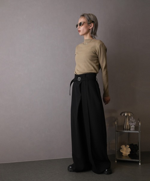 Doula Doula(ドゥーラドゥーラ)の「ハカマタックワイドパンツ(その他パンツ・レディース・ベージュ/ブラック/ライトグレー/ブラウン・マルチサイズ)」の10枚目の写真