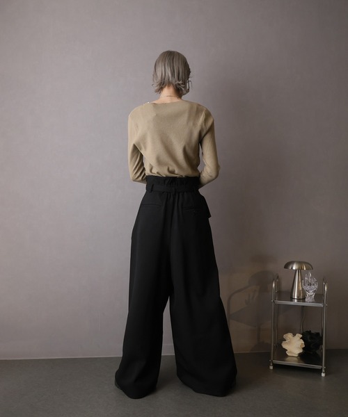 Doula Doula(ドゥーラドゥーラ)の「ハカマタックワイドパンツ(その他パンツ・レディース・ベージュ/ブラック/ライトグレー/ブラウン・マルチサイズ)」の13枚目の写真