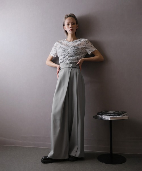 Doula Doula(ドゥーラドゥーラ)の「ハカマタックワイドパンツ(その他パンツ・レディース・ベージュ/ブラック/ライトグレー/ブラウン・マルチサイズ)」の16枚目の写真