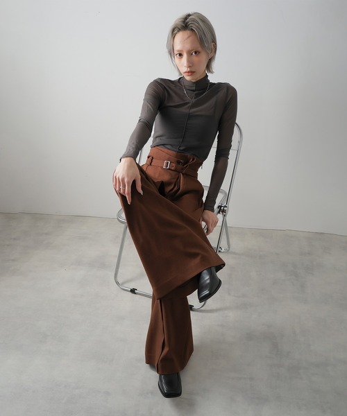 Doula Doula(ドゥーラドゥーラ)の「ハカマタックワイドパンツ(その他パンツ・レディース・ベージュ/ブラック/ライトグレー/ブラウン・マルチサイズ)」の20枚目の写真