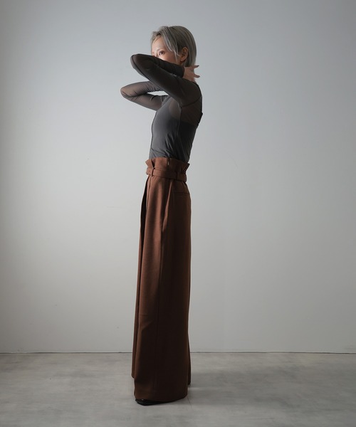 Doula Doula(ドゥーラドゥーラ)の「ハカマタックワイドパンツ(その他パンツ・レディース・ベージュ/ブラック/ライトグレー/ブラウン・マルチサイズ)」の21枚目の写真