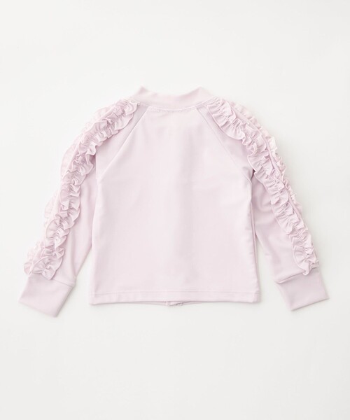 green label relaxing（グリーンレーベルリラクシング）の「GLR フリル マエアキ ラッシュガード/ キッズ 100cm-130cm（水着・キッズ・ライトブルー/ライラック・100cm/110cm/120cm/130cm）」の14枚目の写真