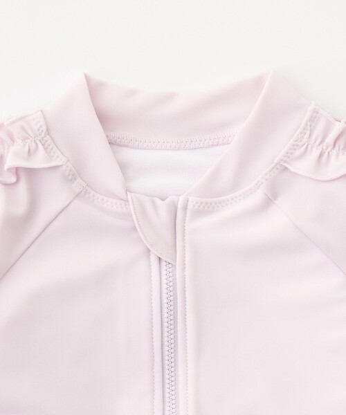 green label relaxing（グリーンレーベルリラクシング）の「GLR フリル マエアキ ラッシュガード/ キッズ 100cm-130cm（水着・キッズ・ライトブルー/ライラック・100cm/110cm/120cm/130cm）」の15枚目の写真