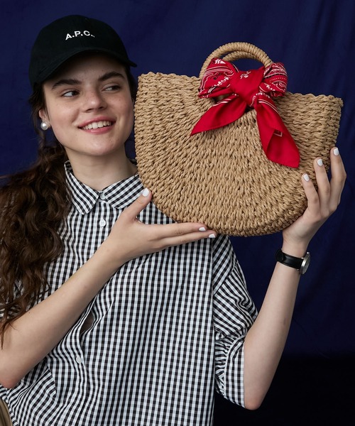 BONLECILL Marche(ボンルシールマルシェ)の「【BONLECILL Marche】ハンドバスケット/かごバッグ(かごバッグ・レディース・ブラウン/ベージュ・FREE)」の11枚目の写真