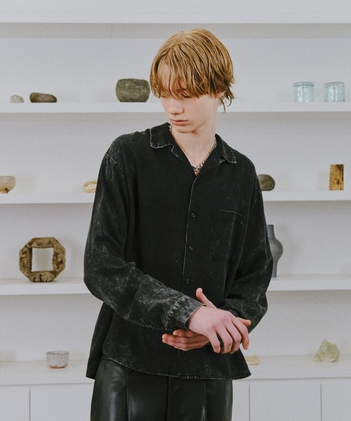 HARE(ハレ)の「【SET UP対応】TOROMIフェードカイキンシャツ(HARE)(シャツ/ブラウス・メンズ・グレー/ブルー/ブラック・MEDIUM/SMALL)」の9枚目の写真