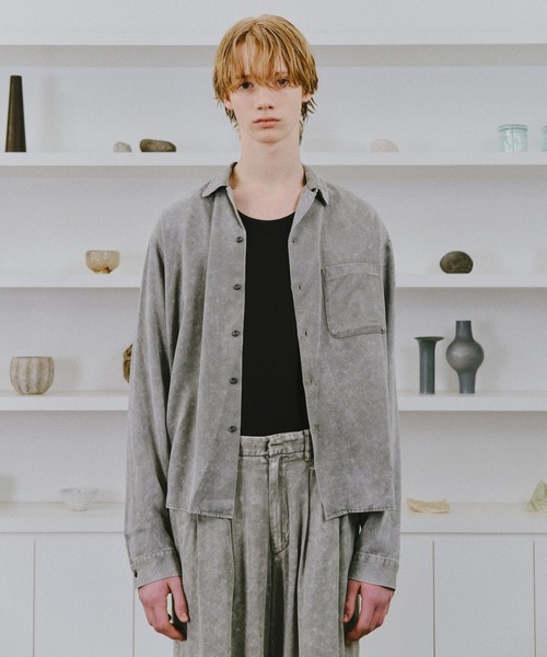 HARE(ハレ)の「【SET UP対応】TOROMIフェードカイキンシャツ(HARE)(シャツ/ブラウス・メンズ・グレー/ブルー/ブラック・MEDIUM/SMALL)」の14枚目の写真