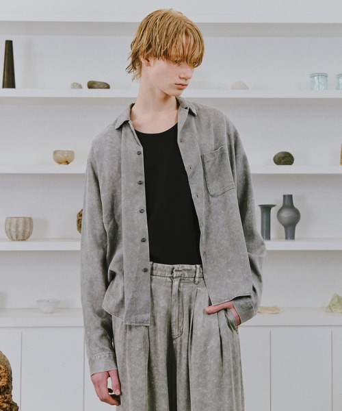 HARE(ハレ)の「【SET UP対応】TOROMIフェードカイキンシャツ(HARE)(シャツ/ブラウス・メンズ・グレー/ブルー/ブラック・MEDIUM/SMALL)」の15枚目の写真