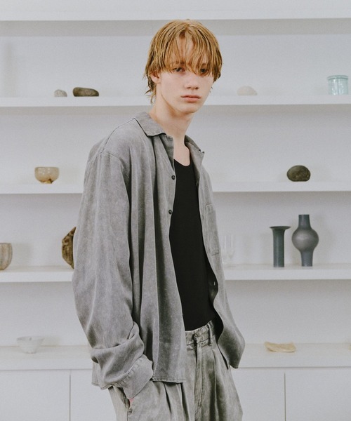 HARE(ハレ)の「【SET UP対応】TOROMIフェードカイキンシャツ(HARE)(シャツ/ブラウス・メンズ・グレー/ブルー/ブラック・MEDIUM/SMALL)」の18枚目の写真