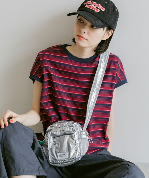 niko and...（ニコアンド）の「オリジナルミニパッカブルショルダーバッグ（ショルダーバッグ・レディース・グレー/ブラック/オレンジ・0）」の2枚目の写真