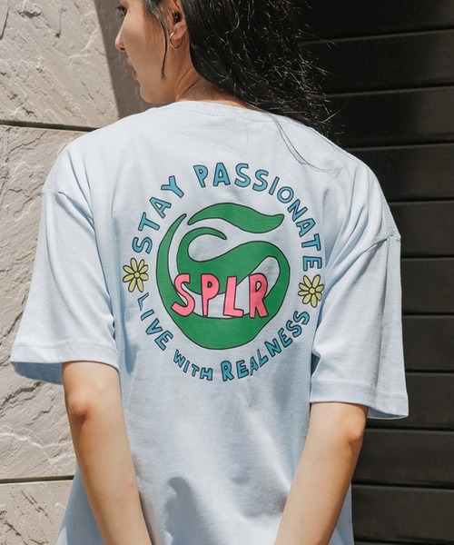 SPLR(エス・ピー・エル・アール)の「SPLR/エスピーエルアール Bloom Tee Tシャツ メンズ 夏物 夏服(Tシャツ/カットソー・メンズ・ブルー・XL/L/M)」の1枚目の写真