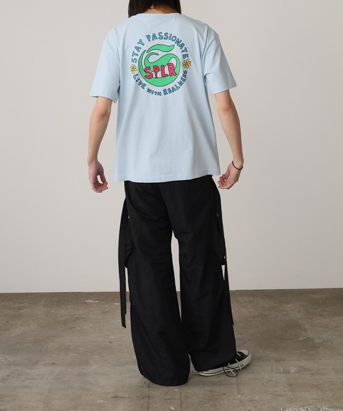 SPLR(エス・ピー・エル・アール)の「SPLR/エスピーエルアール Bloom Tee Tシャツ メンズ 夏物 夏服(Tシャツ/カットソー・メンズ・ブルー・XL/L/M)」の4枚目の写真