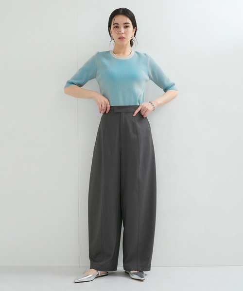 le cercle ADAM ET ROPE'(ルセルクルアダムエロペ)の「スイスコットン5分袖TEE(Tシャツ/カットソー・レディース・ブルー系その他5/ブラック系その他/ベージュ系その他/ライトグレー・FREE)」の11枚目の写真