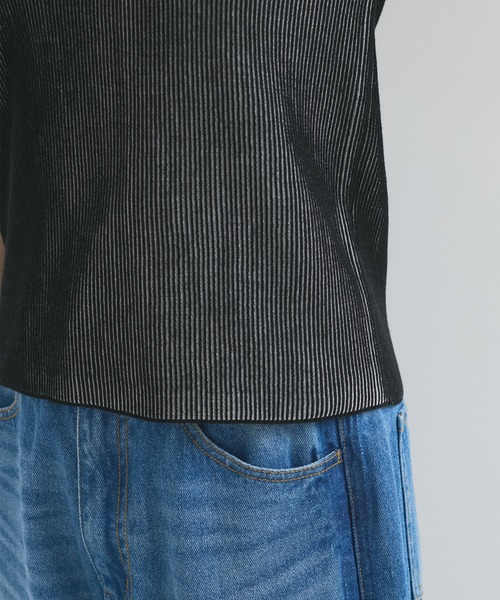 le cercle ADAM ET ROPE'(ルセルクルアダムエロペ)の「スイスコットン5分袖TEE(Tシャツ/カットソー・レディース・ブルー系その他5/ブラック系その他/ベージュ系その他/ライトグレー・FREE)」の22枚目の写真