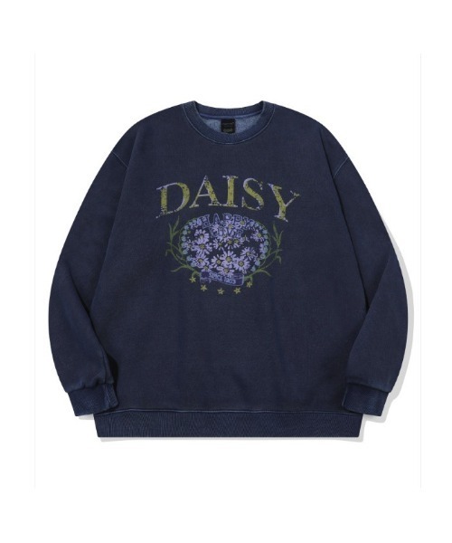 .KOM(ドットコム)の「A'GEM/9 × .kom 『CPGN STUDIO/コンパーニョ』 Daisy Pigment Sweatshirt/デイジーピグメントスウェットシャツ(スウェット・レディース・ブラック/ブルー・M)」の8枚目の写真