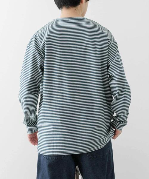 ITEMS URBANRESEARCH(アイテムズ アーバンリサーチ)の「天竺ボーダーロングスリーブカットソー(Tシャツ/カットソー・メンズ・ブルー/チャコールグレー/ブラウン・MEDIUM/LARGE)」の16枚目の写真
