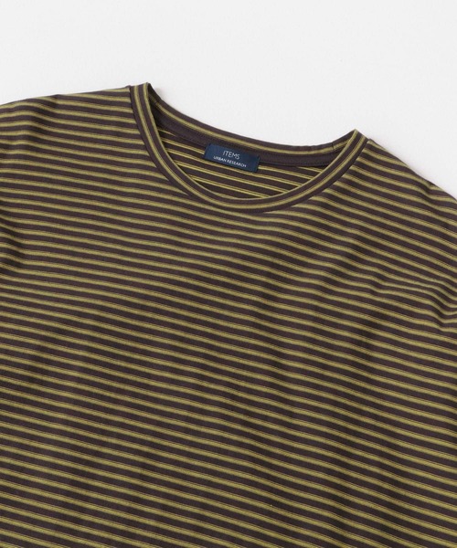 ITEMS URBANRESEARCH（アイテムズ アーバンリサーチ）の「天竺ボーダーロングスリーブカットソー（Tシャツ/カットソー・メンズ・ブルー/チャコールグレー/ブラウン・MEDIUM/LARGE）」の15枚目の写真