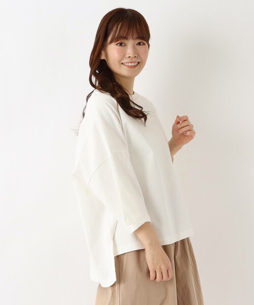 one'sterrace(ワンズテラス)の「ワイドプルオーバー(Tシャツ/カットソー・レディース・ベージュ系その他7/アイボリー系8/ブルー系その他7/ネイビー系5/ブラック系8・02)」の3枚目の写真