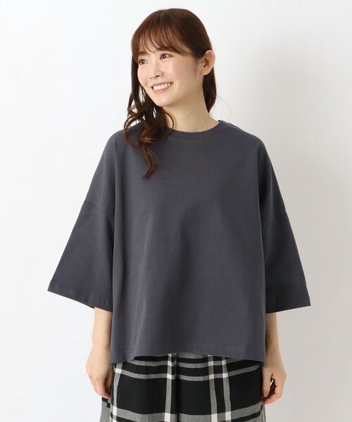 one'sterrace(ワンズテラス)の「ワイドプルオーバー(Tシャツ/カットソー・レディース・ベージュ系その他7/アイボリー系8/ブルー系その他7/ネイビー系5/ブラック系8・02)」の5枚目の写真