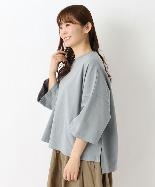 one'sterrace(ワンズテラス)の「ワイドプルオーバー(Tシャツ/カットソー・レディース・ベージュ系その他7/アイボリー系8/ブルー系その他7/ネイビー系5/ブラック系8・02)」の4枚目の写真
