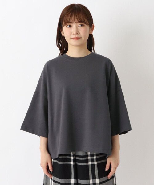 one'sterrace(ワンズテラス)の「ワイドプルオーバー(Tシャツ/カットソー・レディース・ベージュ系その他7/アイボリー系8/ブルー系その他7/ネイビー系5/ブラック系8・02)」の6枚目の写真