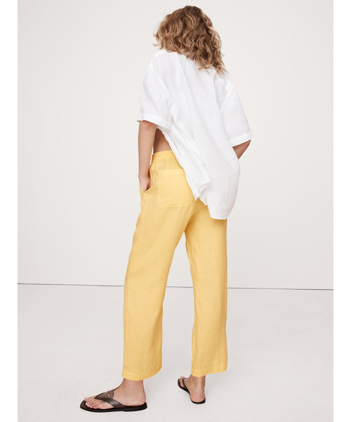 Banana Republic（バナナリパブリック）の「リネン プルオン アンクルパンツ（その他パンツ・レディース・ナチュラル/カーキ/ピンク系その他/ブラック/ブラウン/ブラウン系その他/イエロー/ブルー・S/XS/M/L）」の10枚目の写真
