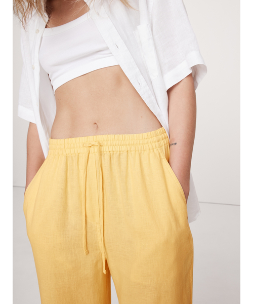 Banana Republic（バナナリパブリック）の「リネン プルオン アンクルパンツ（その他パンツ・レディース・ナチュラル/カーキ/ピンク系その他/ブラック/ブラウン/ブラウン系その他/イエロー/ブルー・S/XS/M/L）」の11枚目の写真
