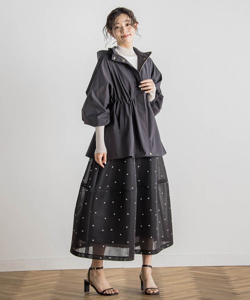 Droite lautreamont(ドロワットロートレアモン)の「2WAYサーブルクロスマウンテンパーカー≪手洗い可能≫(マウンテンパーカー・レディース・イエロー/キャメル/チャコールグレー・M)」の19枚目の写真