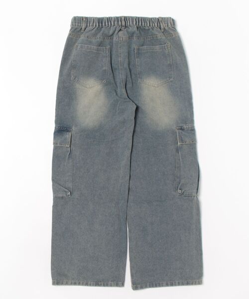 H.TOKYO(エイチトウキョウ)の「デニムカーゴパンツ(デニムパンツ・レディース・ブルー・MEDIUM/LARGE/X-LARGE/XX-LARGE)」の2枚目の写真