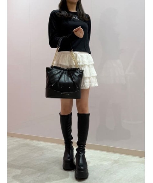 SAMANTHAVEGA（サマンサベガ）の「スムースチェーンハンドバッグ（ハンドバッグ・レディース・ブラック・FREE）」の14枚目の写真