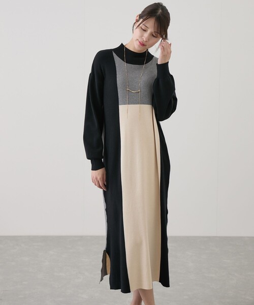 Jayro（ジャイロ）の「前後２WAYパネル細見えワンピース（ワンピース・レディース・ベージュ/ブラック/グレー・FREE）」の10枚目の写真