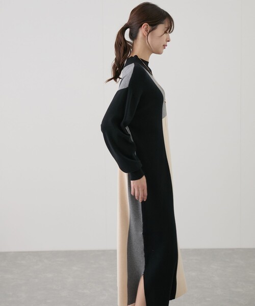 Jayro（ジャイロ）の「前後２WAYパネル細見えワンピース（ワンピース・レディース・ベージュ/ブラック/グレー・FREE）」の8枚目の写真