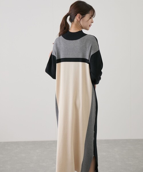 Jayro（ジャイロ）の「前後２WAYパネル細見えワンピース（ワンピース・レディース・ベージュ/ブラック/グレー・FREE）」の7枚目の写真