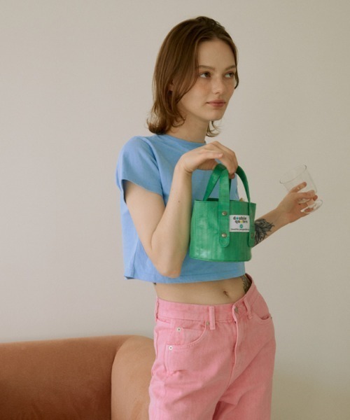 double quotes(ダブルクオーツ)の「「double quotes/ダブルクオーツ」マフィンミニバッグ #2(トートバッグ・レディース・グリーン/シルバー・ONE SIZE)」の22枚目の写真
