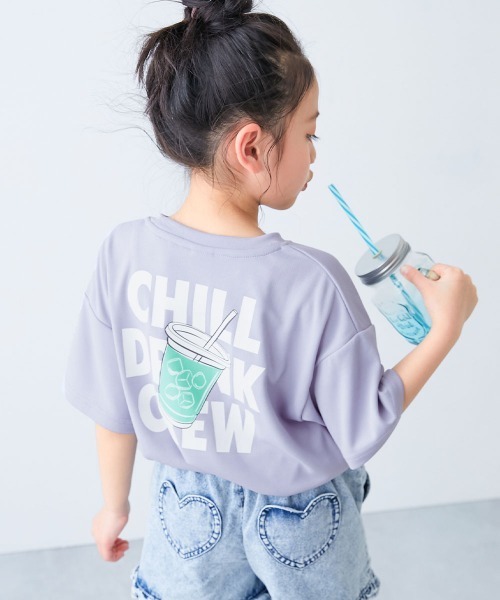 devirock(デビロック)の「【涼感 サラッとメッシュ】× デビラボ プリント 半袖Tシャツ(Tシャツ/カットソー・キッズ・グリーン系1/ブラック系2/ブルー系2/グレー系2/グレー系3/ブラック系1/ブラック系3/パープル系1/ブルー系1/グレー系1/ピンク系1/イエロー系1/ダークグリーン系1/グレー系6/ブルー系3/ブラック系4/ブルー系4/パープル系2/グレー系4/グレー系5・100cm/110cm/120cm/130cm/140cm/150cm/160cm)」の15枚目の写真