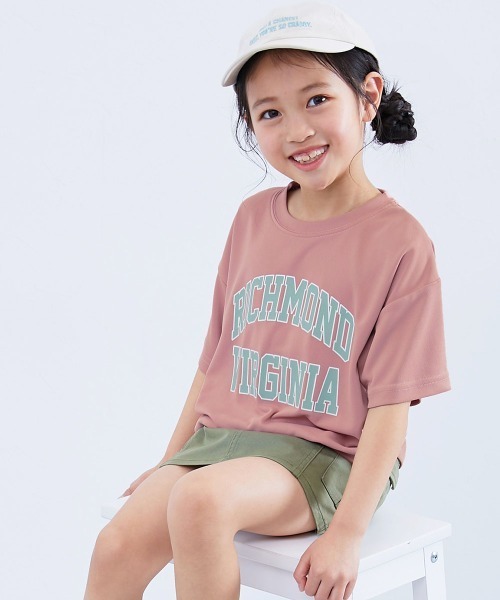 devirock（デビロック）の「【涼感 サラッとメッシュ】× デビラボ プリント 半袖Tシャツ（Tシャツ/カットソー・キッズ・グリーン系1/ブラック系2/ブルー系2/グレー系2/グレー系3/ブラック系1/ブラック系3/パープル系1/ブルー系1/グレー系1/ピンク系1/イエロー系1・100cm/110cm/120cm/130cm/140cm/150cm/160cm）」の12枚目の写真