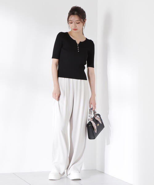 PROPORTION BODY DRESSING（プロポーションボディドレッシング）の「イージーワイドパンツ / 1215130404（その他パンツ・レディース・ブラック/グレー/ホワイト系その他・SMALL/MEDIUM）」の7枚目の写真