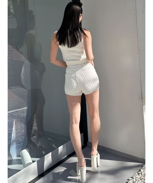 GYDA（ジェイダ）の「ハーフZIPノースリブリーチポロニットトップス【SETUP着用可】（ニット/セーター・レディース・ピンク/ネイビー/ブラック/オフホワイト・FREE）」の18枚目の写真