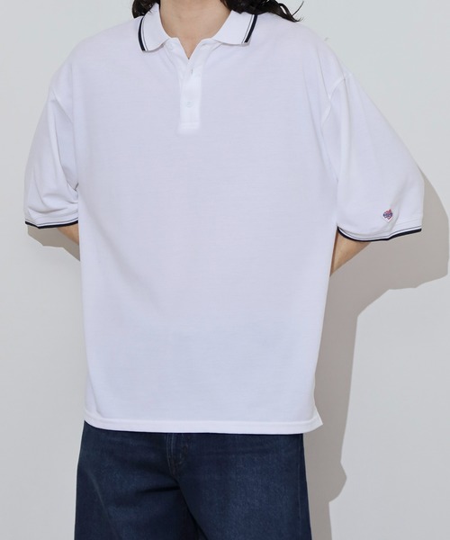 JEMORGAN(ジェーイーモーガン)の「JEMORGAN T/Cカノコ ラインリブ半袖ポロシャツ(ポロシャツ・メンズ・ネイビー/ベージュ/ブラック/オフホワイト・XL/L/M)」の2枚目の写真